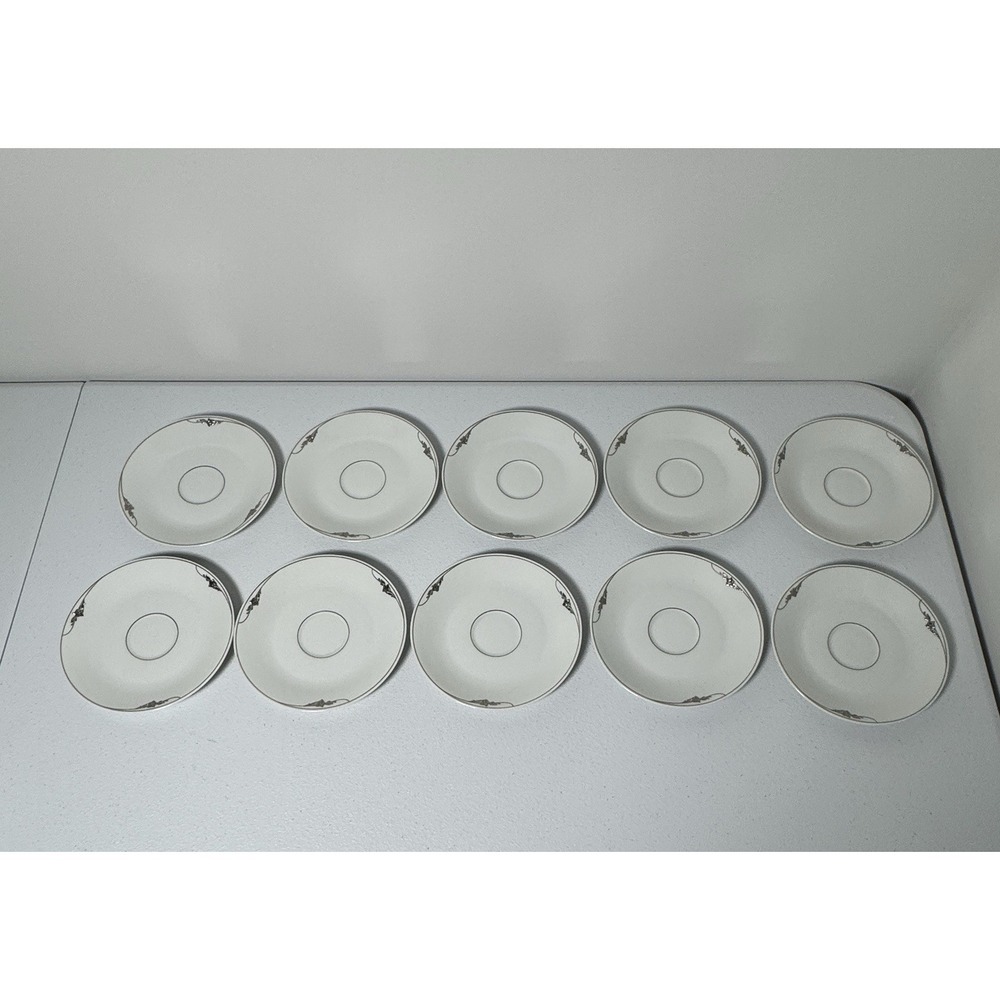 Vintage Hutschenreuther Selb Bavaria Rose Platinum Coffee Set Creamer Sugar 23pc - Picture 12 of 16